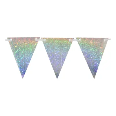 Flaggirlang Silver Sparkling