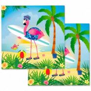 Flamingo servetter 33 x 33cm 20-pack