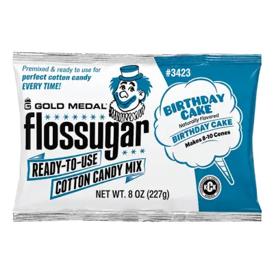 Flossugar Sockervaddsmix Birthday Cake - 227 g