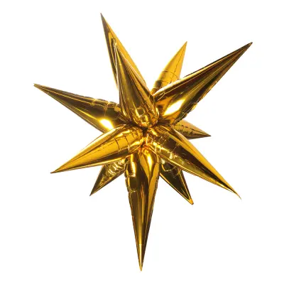 Folieballong 3D Stjärna Guld Stor