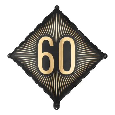 Folieballong 60 Svart/Guld