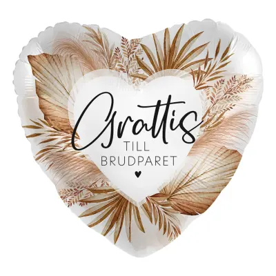 Folieballong Boho Grattis till Brudparet