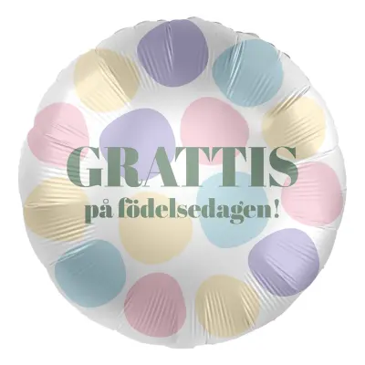 Folieballong Grattis Prickar