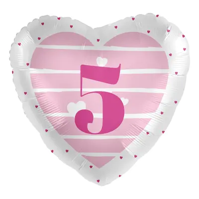 Folieballong Grattis Rosa - 5