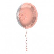 Folieballong Happy 25th Lush Blush