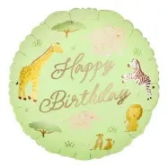 Folieballong Happy Birthday Safari Party