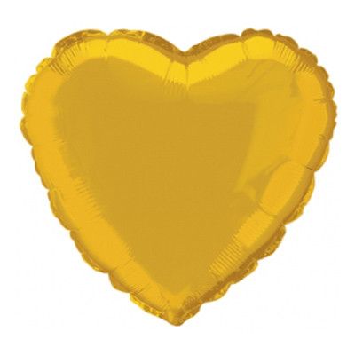 Folieballong Hjärta Guld