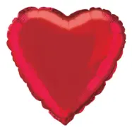 Folieballong Hjärta Rött