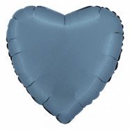 Folieballong Hjärta Satin Blue Jeans