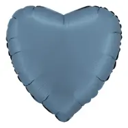 Folieballong Hjärta Satin Blue Jeans