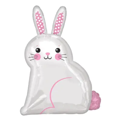 Folieballong Kanin Rosa