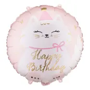 Folieballong Katt Happy Birthday
