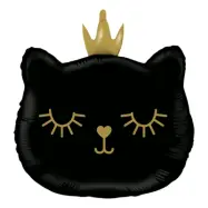 Folieballong Katt Prinsessa Svart