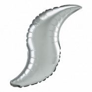 Folieballong Kurvad Satin Silver - 106 cm