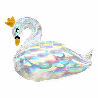 Folieballong Mini Svan Holografisk
