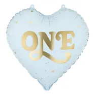 Folieballong One Ljusblå