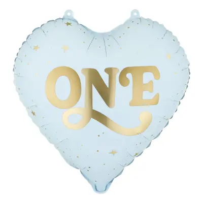 Folieballong One Ljusblå