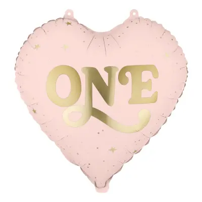 Folieballong One Ljusrosa
