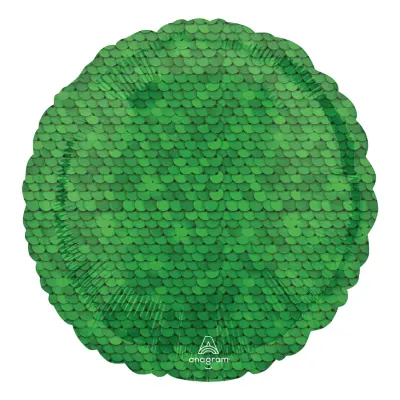 Folieballong Paljettmotiv Grön