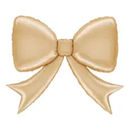 Folieballong Rosett White Gold