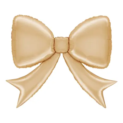 Folieballong Rosett White Gold