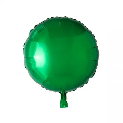Folieballong rund grön - 46 cm