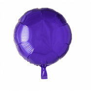 Folieballong rund lila - 46 cm