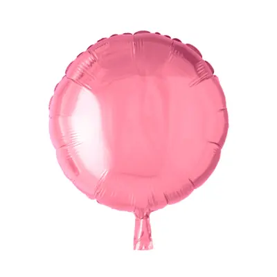 Folieballong rund ljusrosa - 46 cm