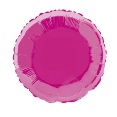 Folieballong rund mörkrosa - 46 cm