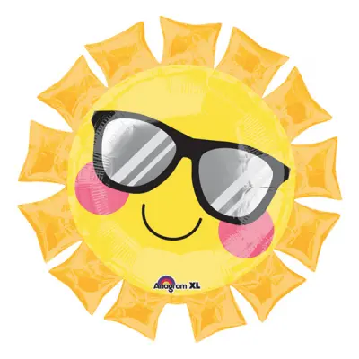 Folieballong Sol med Glasögon