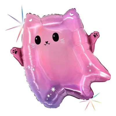 Folieballong Spöke Kawaii Katt