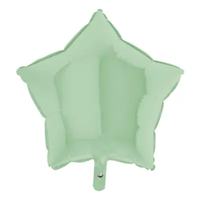 Folieballong Stjärna Pastellgrön Matt - 45 cm