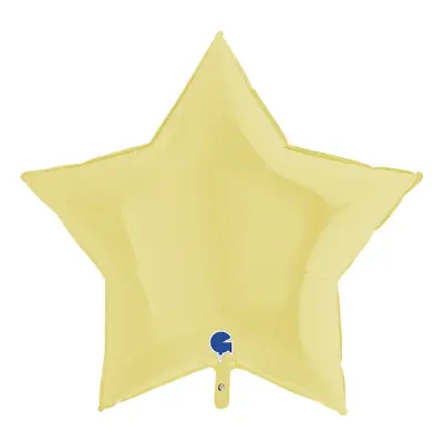 Folieballong Stjärna Pastellgul Matt