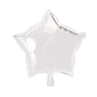 Folieballong stjärna vit - 46 cm
