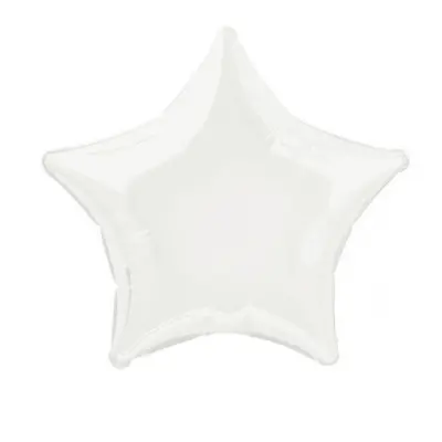 Folieballong stjärna vit - 51 cm
