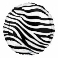Folieballong Zebra