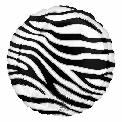 Folieballong Zebra