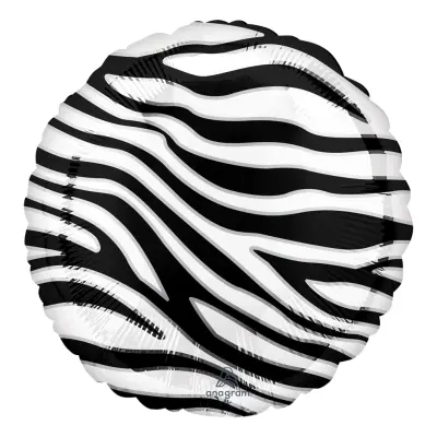 Folieballong Zebra