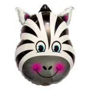 Folieballong Zebra Huvud