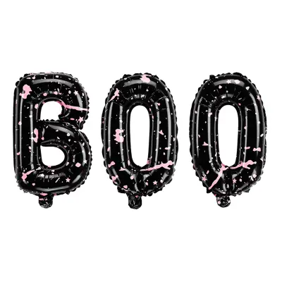 Folieballonger BOO Svart/Rosa