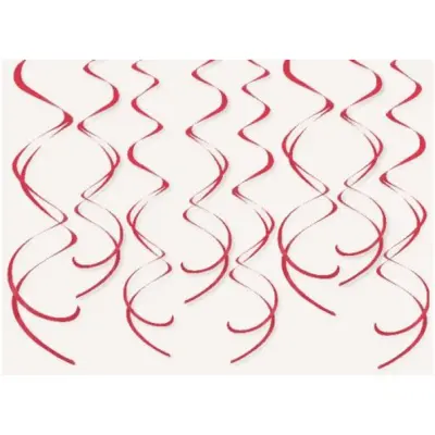 Foliesnurror röda 8-pack