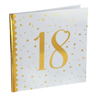 Gästbok 18 Vit/Guld