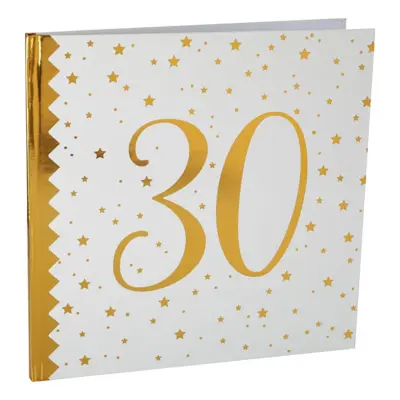 Gästbok 30 Vit/Guld