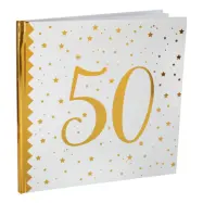 Gästbok 50 Vit/Guld