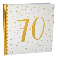 Gästbok 70 Vit/Guld