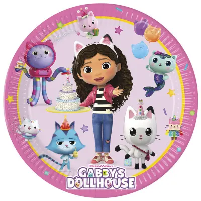Gabbys Dockskåp Papperstallrik 23 cm 8-pack