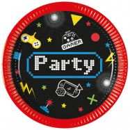 Gaming Party Pappersassietter 20 cm 8-pack