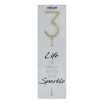 Gigantiskt Sifferbloss Guld - Siffra 3