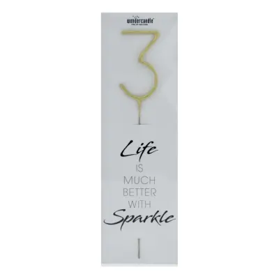 Gigantiskt Sifferbloss Guld - Siffra 3