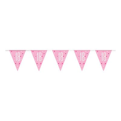 Girlang 18 Rosa/Silver Glitter - 274 cm